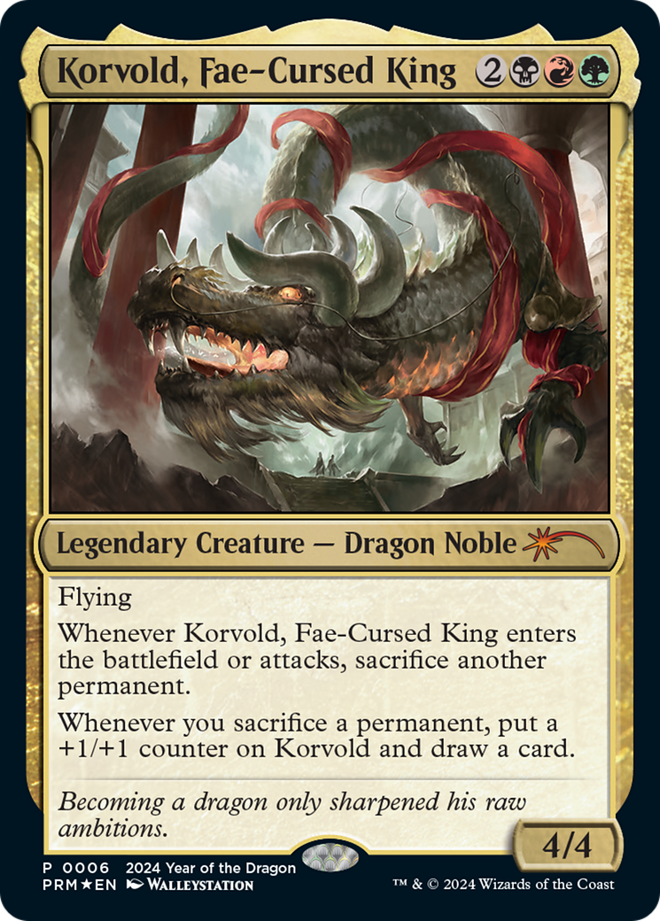 Korvold, Fae-Cursed King (Year of the Dragon 2024) [Standard Showdown Promos] | Spectrum Games