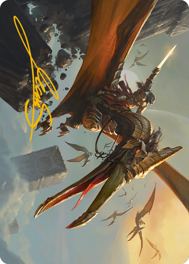 Skyhunter Strike Force Art Card (Gold-Stamped Signature) [Phyrexia: All Will Be One Art Series] | Spectrum Games