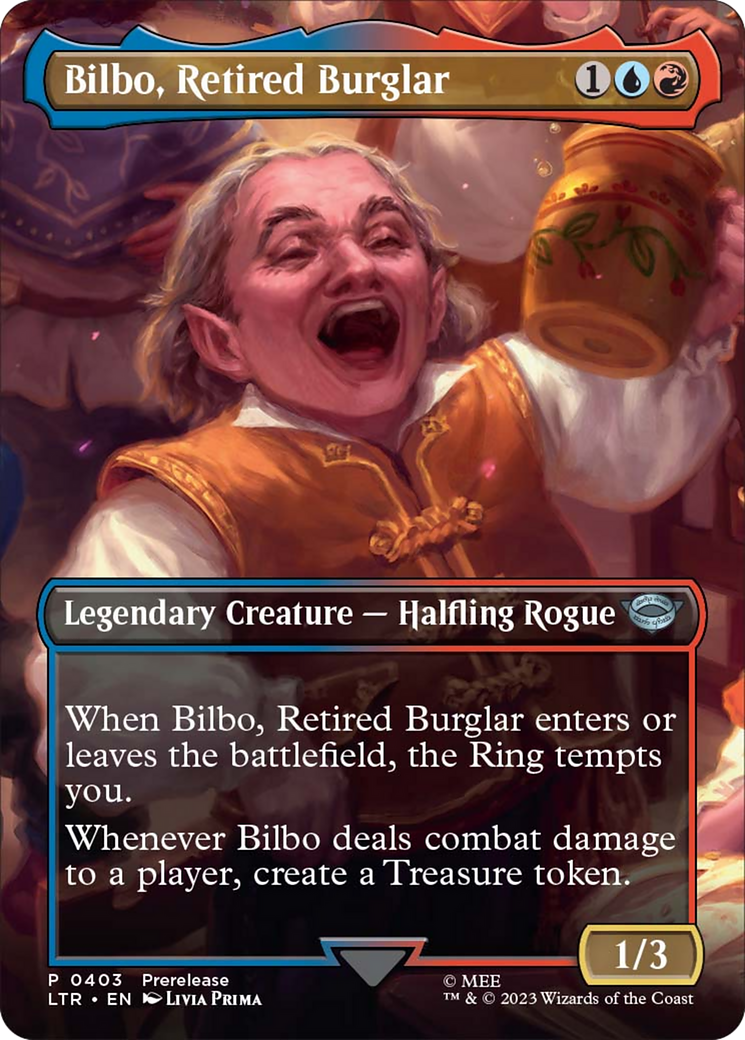 Bilbo, Retired Burglar (Borderless Alternate Art) [The Lord of the Rings: Tales of Middle-Earth] | Spectrum Games