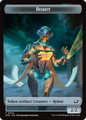 Robot // Emblem - Tezzeret, Cruel Captain Double-Sided Token [Edge of Eternities Tokens] | Spectrum Games