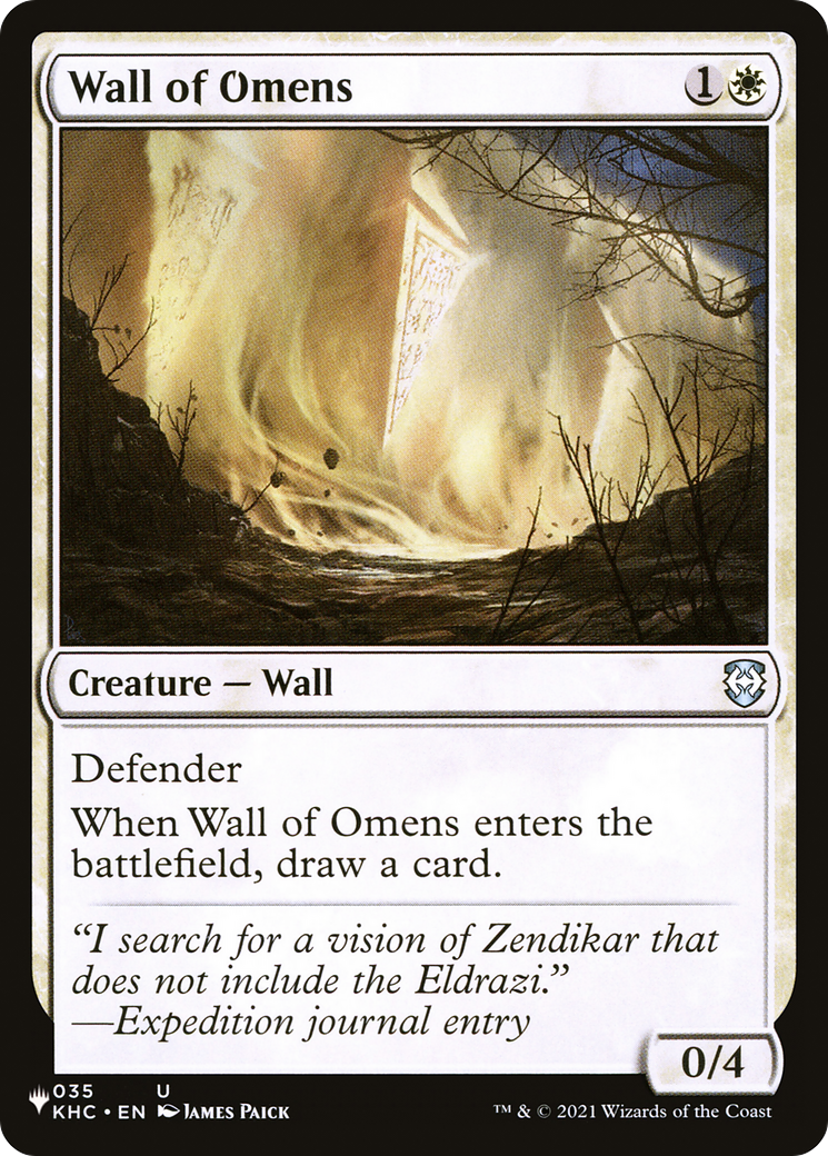 Wall of Omens (KHC) [The List] | Spectrum Games