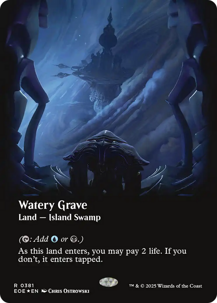 Watery Grave (Borderless) (Galaxy Foil) [Edge of Eternities] | Spectrum Games