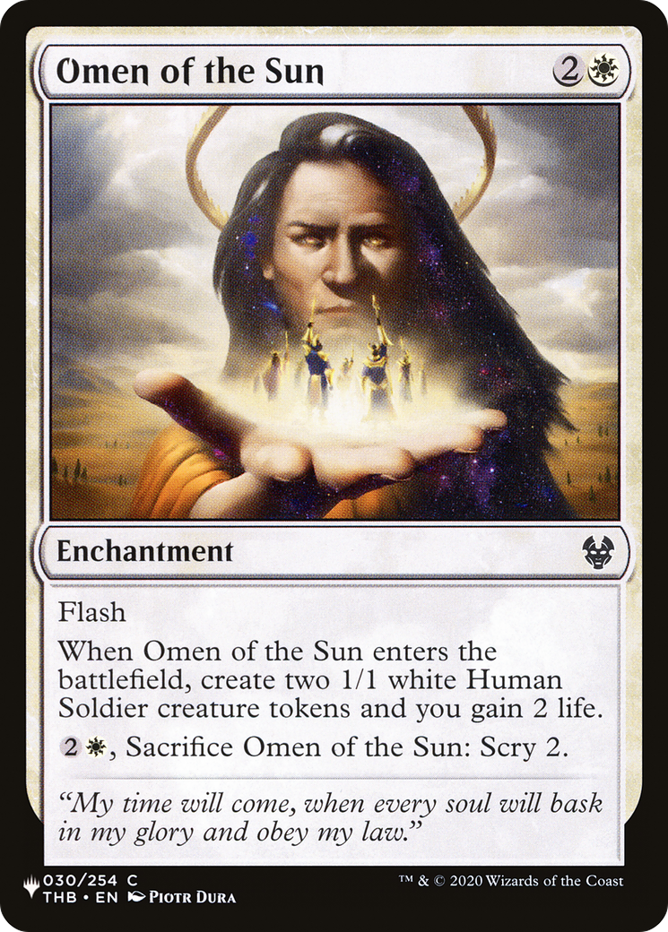 Omen of the Sun [The List] | Spectrum Games