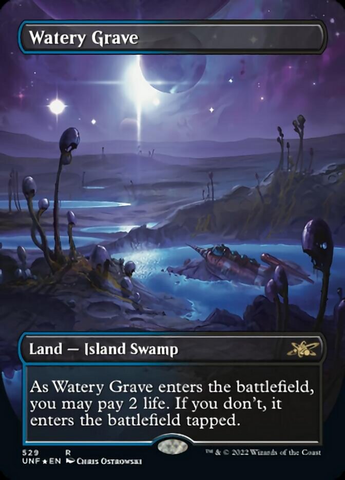 Watery Grave (Borderless) (Galaxy Foil) [Unfinity] | Spectrum Games