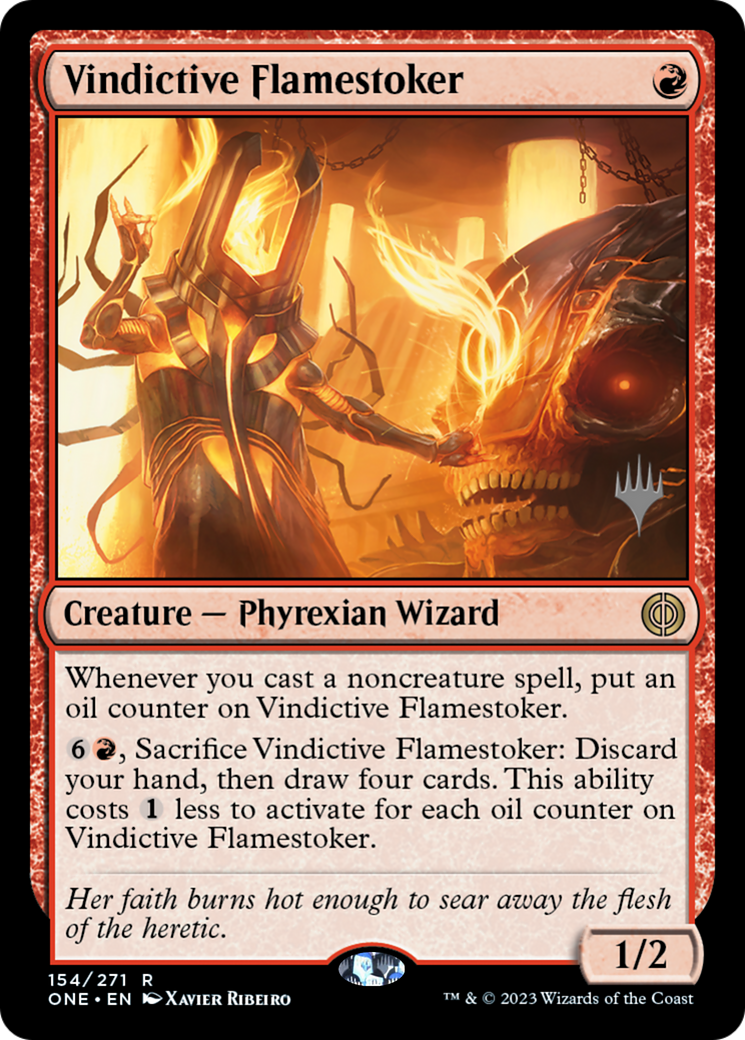 Vindictive Flamestoker (Promo Pack) [Phyrexia: All Will Be One Promos] | Spectrum Games