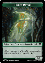 Boar (Ripple Foil) // Forest Dryad Double-Sided Token [Modern Horizons 3 Commander Tokens] | Spectrum Games