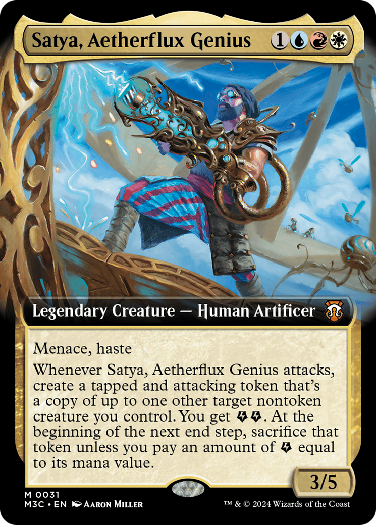 Satya, Aetherflux Genius (Extended Art) [Modern Horizons 3 Commander] | Spectrum Games