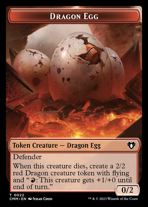 Treasure // Dragon Egg Double-Sided Token [Commander Masters Tokens] | Spectrum Games