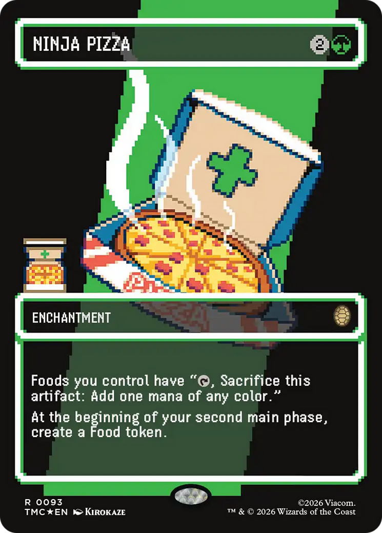 Ninja Pizza (Borderless) (Surge Foil) [Teenage Mutant Ninja Turtles Commander] | Spectrum Games