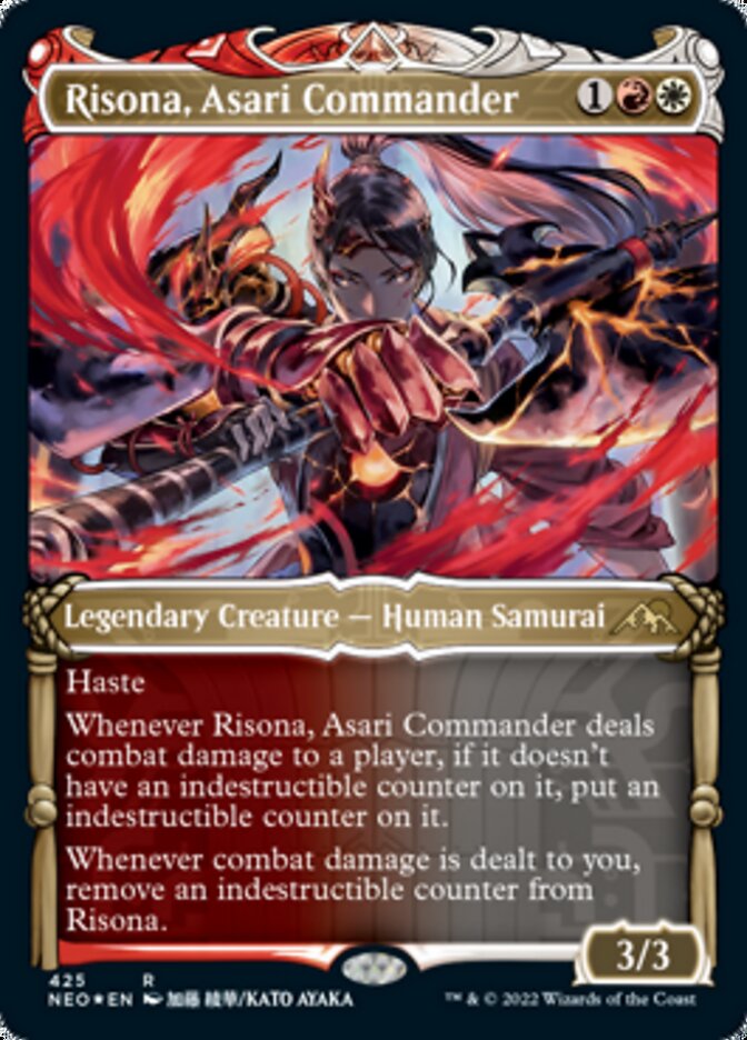 Risona, Asari Commander (Showcase) (Foil Etched) [Kamigawa: Neon Dynasty] | Spectrum Games