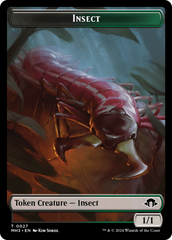 Zombie (Ripple Foil) // Insect (0027) Double-Sided Token [Modern Horizons 3 Tokens] | Spectrum Games