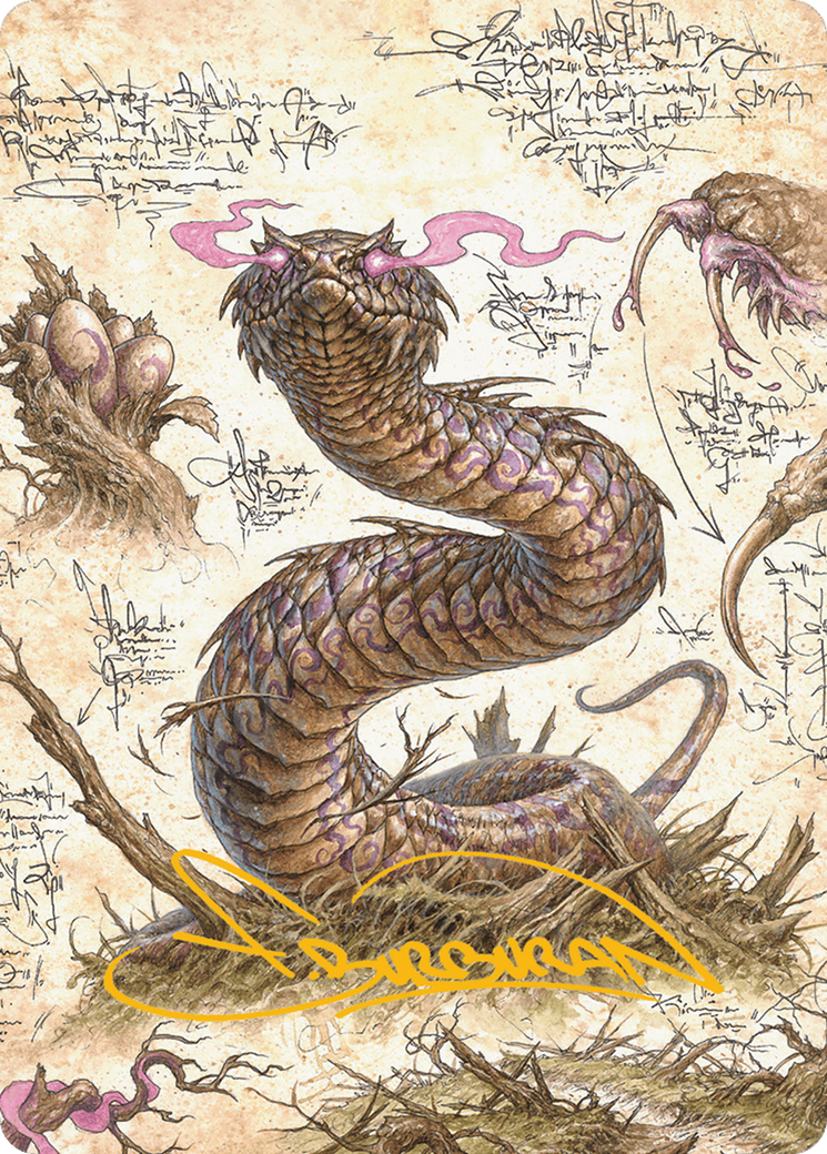 Rottenmouth Viper Art Card (Gold-Stamped Signature) [Bloomburrow Art Series] | Spectrum Games