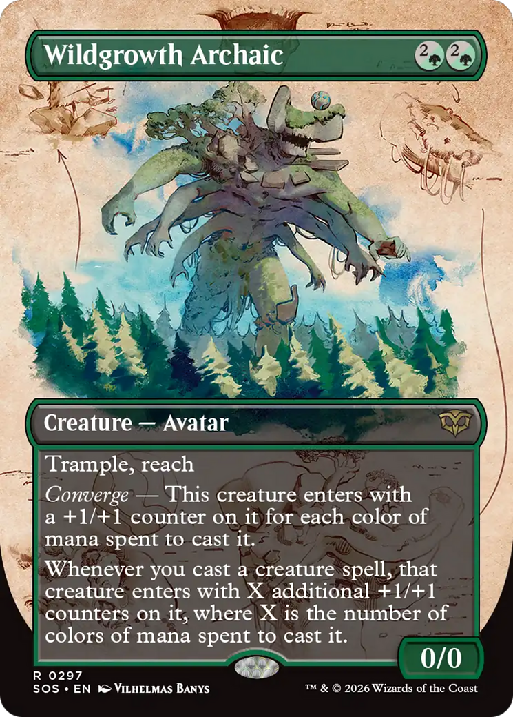 Wildgrowth Archaic (Borderless) [Secrets of Strixhaven] | Spectrum Games