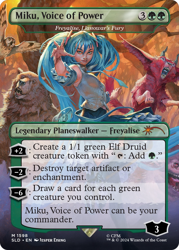 Miku, Voice of Power - Freyalise, Llanowar's Fury [Secret Lair Drop Series] | Spectrum Games