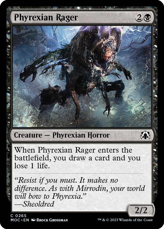 Phyrexian Rager [March of the Machine Commander] | Spectrum Games
