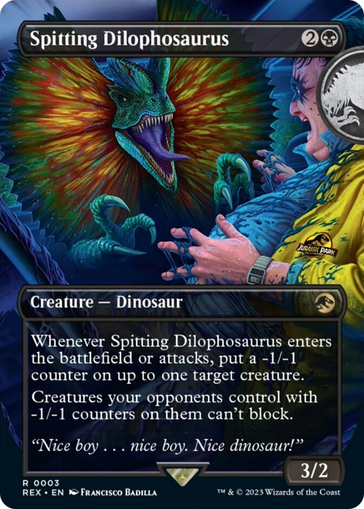 Spitting Dilophosaurus (Borderless) [Jurassic World Collection] | Spectrum Games