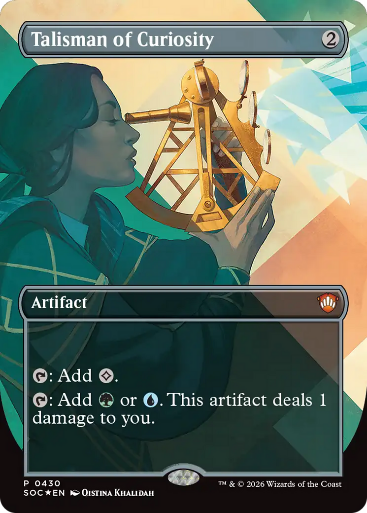 Talisman of Curiosity (Borderless) [Secrets of Strixhaven Commander] | Spectrum Games