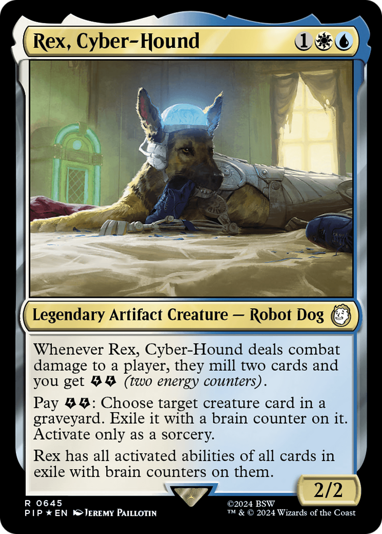 Rex, Cyber-Hound (Surge Foil) [Fallout] | Spectrum Games