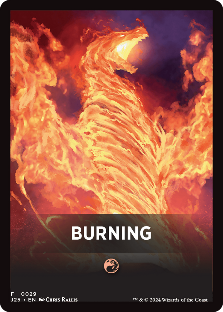 Burning Theme Card [Foundations Jumpstart Front Cards] | Spectrum Games