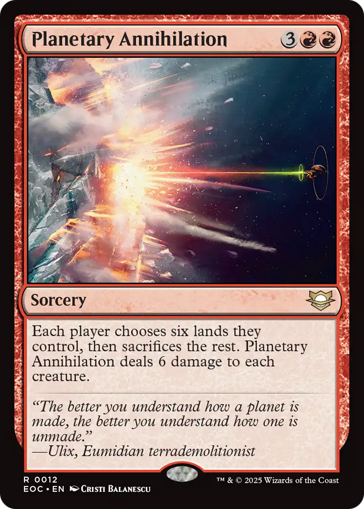 Planetary Annihilation [Edge of Eternities Commander] | Spectrum Games