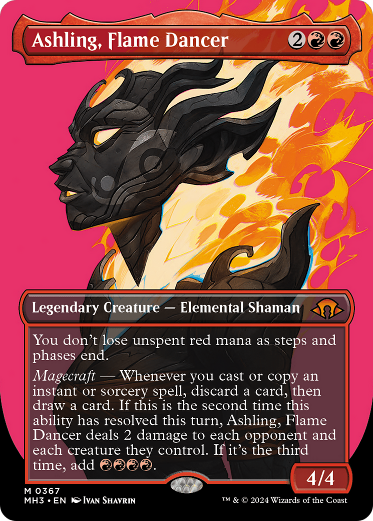 Ashling, Flame Dancer (Borderless) [Modern Horizons 3] | Spectrum Games