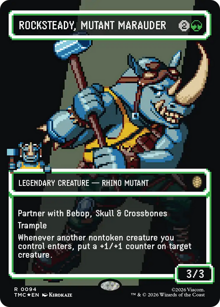 Rocksteady, Mutant Marauder (Borderless) (Surge Foil) [Teenage Mutant Ninja Turtles Commander] | Spectrum Games