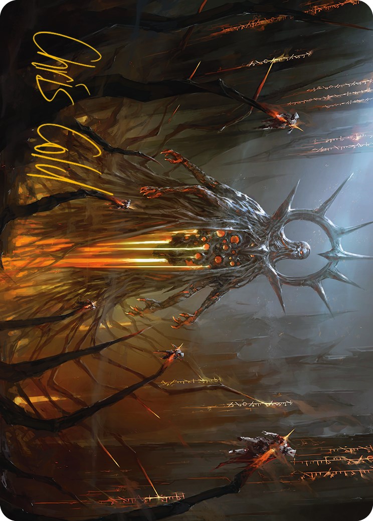 Solphim, Mayhem Dominus Art Card (Gold-Stamped Signature) [Phyrexia: All Will Be One Art Series] | Spectrum Games