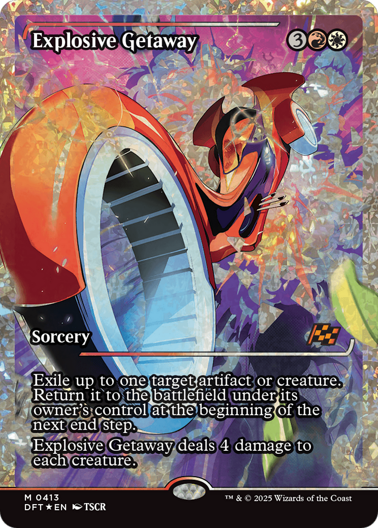 Explosive Getaway (Showcase) (Fracture Foil) [Aetherdrift] | Spectrum Games