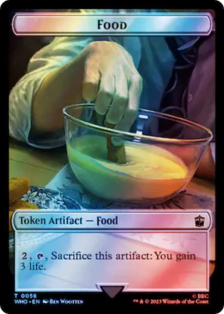 Human (0038) // Food (0058) Double-Sided Token (Surge Foil) [Doctor Who Tokens] | Spectrum Games