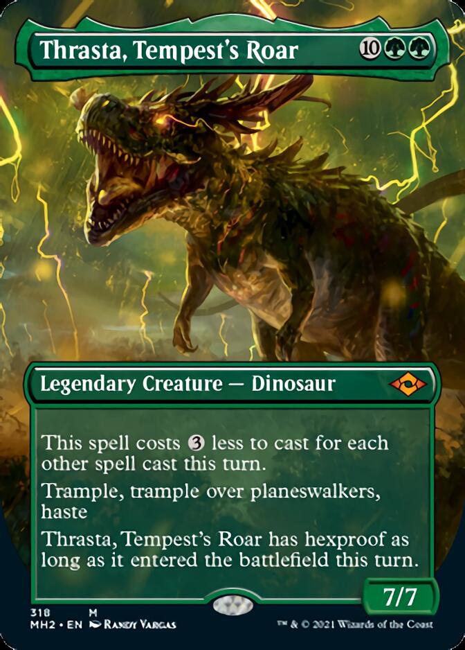 Thrasta, Tempest's Roar (Borderless Alternate Art) [Modern Horizons 2] | Spectrum Games