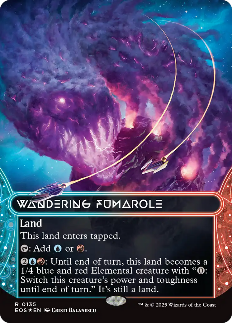 Wandering Fumarole (0135) (Borderless) (Galaxy Foil) [Edge of Eternities: Stellar Sights] | Spectrum Games
