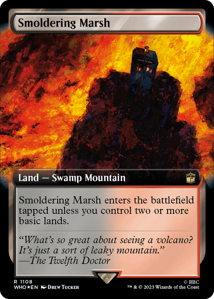 Smoldering Marsh (Extended Art) (Surge Foil) [Doctor Who] | Spectrum Games