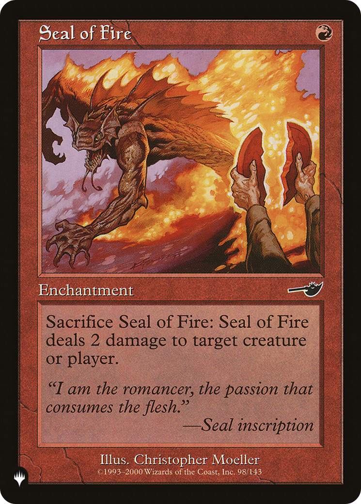 Seal of Fire [The List Reprints] | Spectrum Games