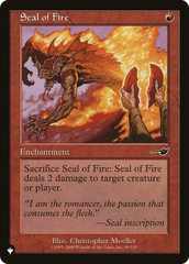 Seal of Fire [The List Reprints] | Spectrum Games