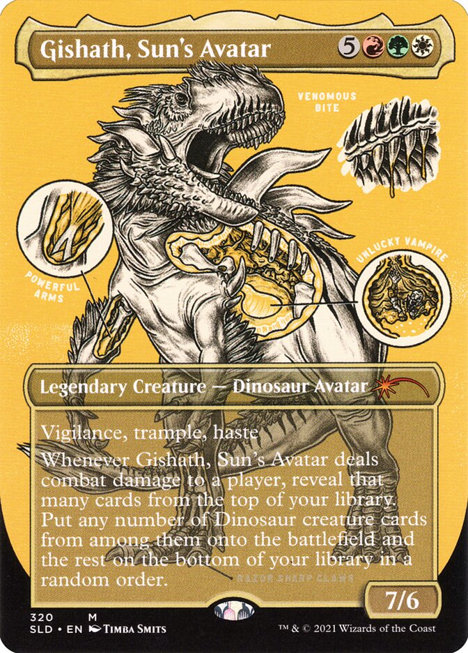 Gishath, Sun's Avatar (Borderless Foil Etched) [Secret Lair Drop Series] | Spectrum Games