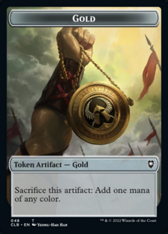 Gold // Dragon Double-Sided Token [Commander Legends: Battle for Baldur's Gate Tokens] | Spectrum Games