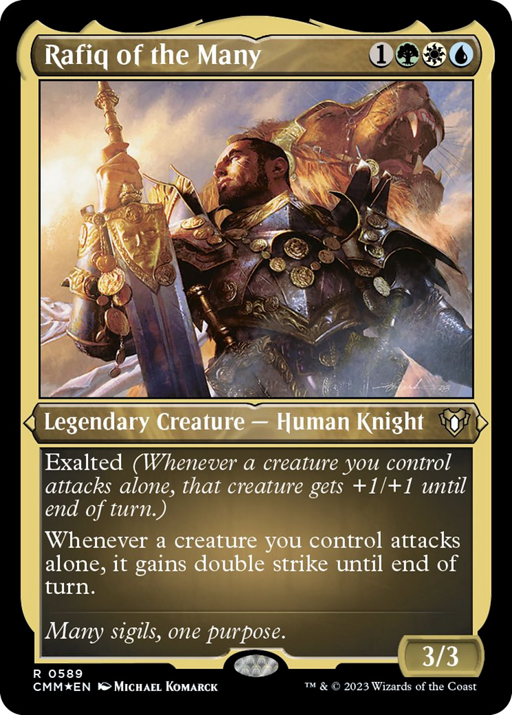 Rafiq of the Many (Foil Etched) [Commander Masters] | Spectrum Games