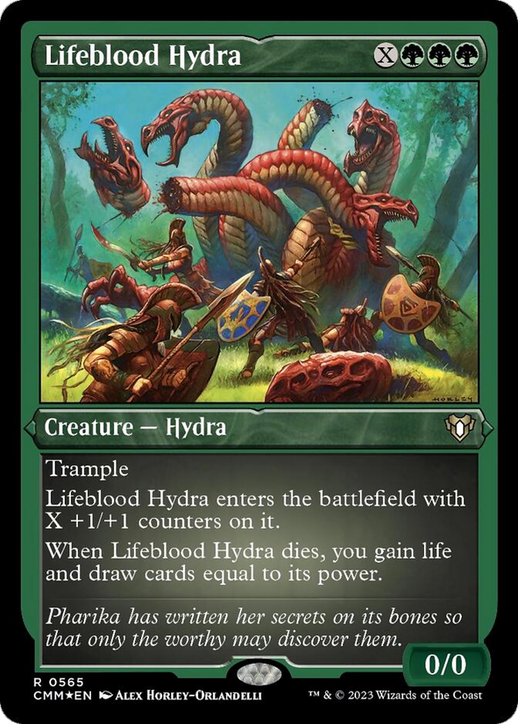 Lifeblood Hydra (Foil Etched) [Commander Masters] | Spectrum Games