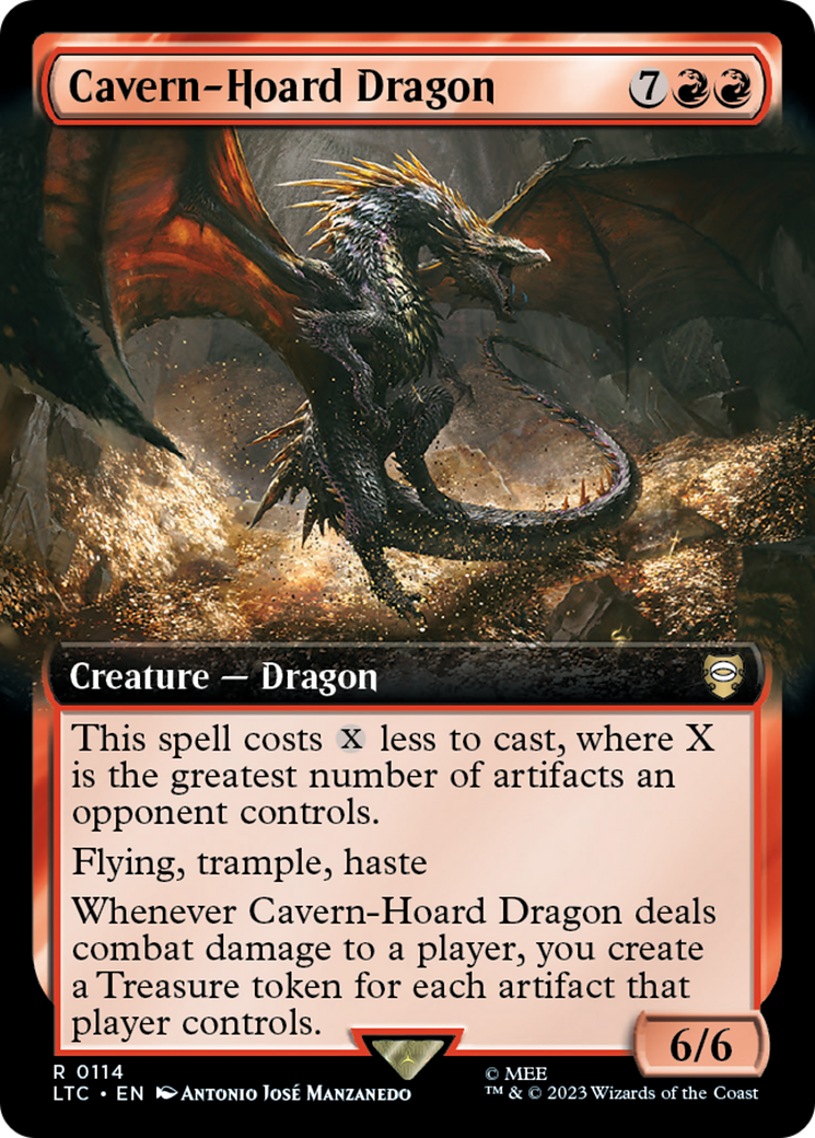 Cavern-Hoard Dragon (Extended Art) [The Lord of the Rings: Tales of Middle-Earth Commander] | Spectrum Games