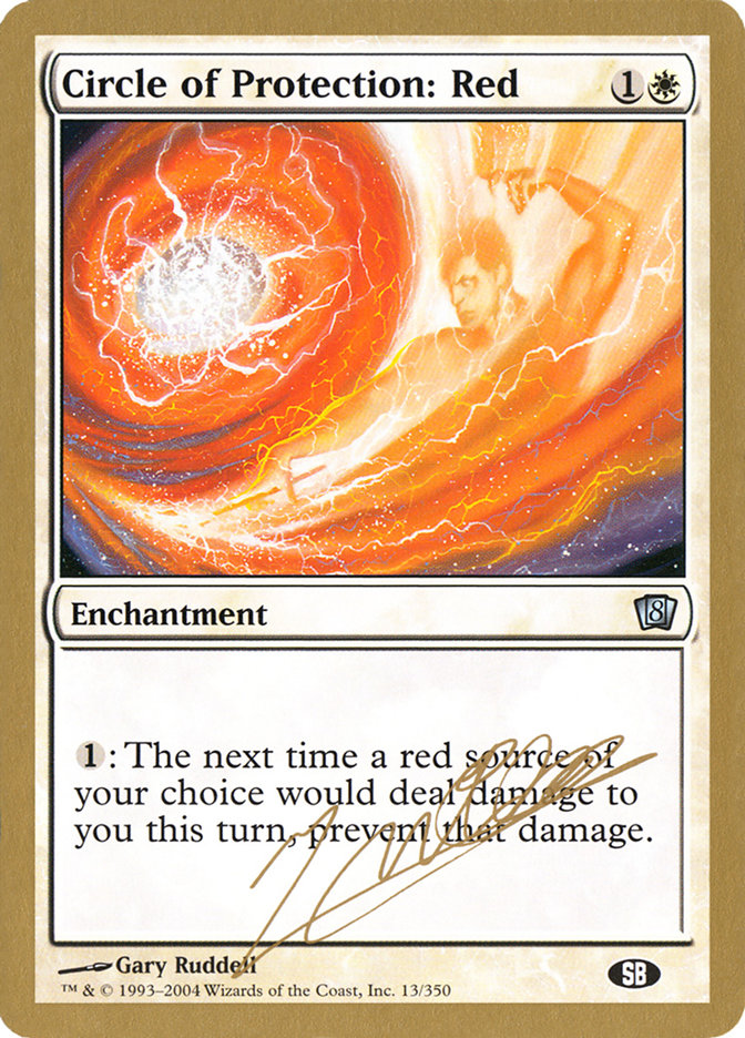 Circle of Protection: Red (Julien Nuijten) (SB) [World Championship Decks 2004] | Spectrum Games