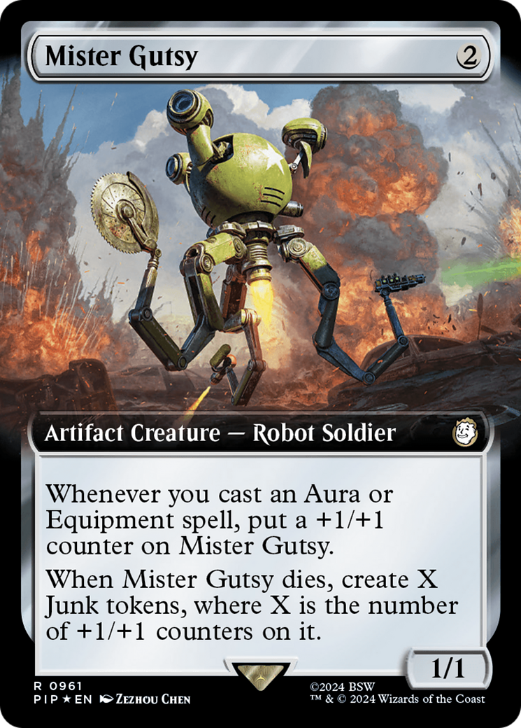 Mister Gutsy (Extended Art) (Surge Foil) [Fallout] | Spectrum Games