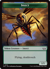 Insect (0012) // Spider Double-Sided Token [Duskmourn: House of Horror Commander Tokens] | Spectrum Games