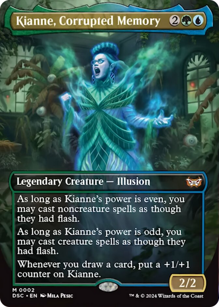 Kianne, Corrupted Memory (Borderless) [Duskmourn: House of Horror Commander] | Spectrum Games