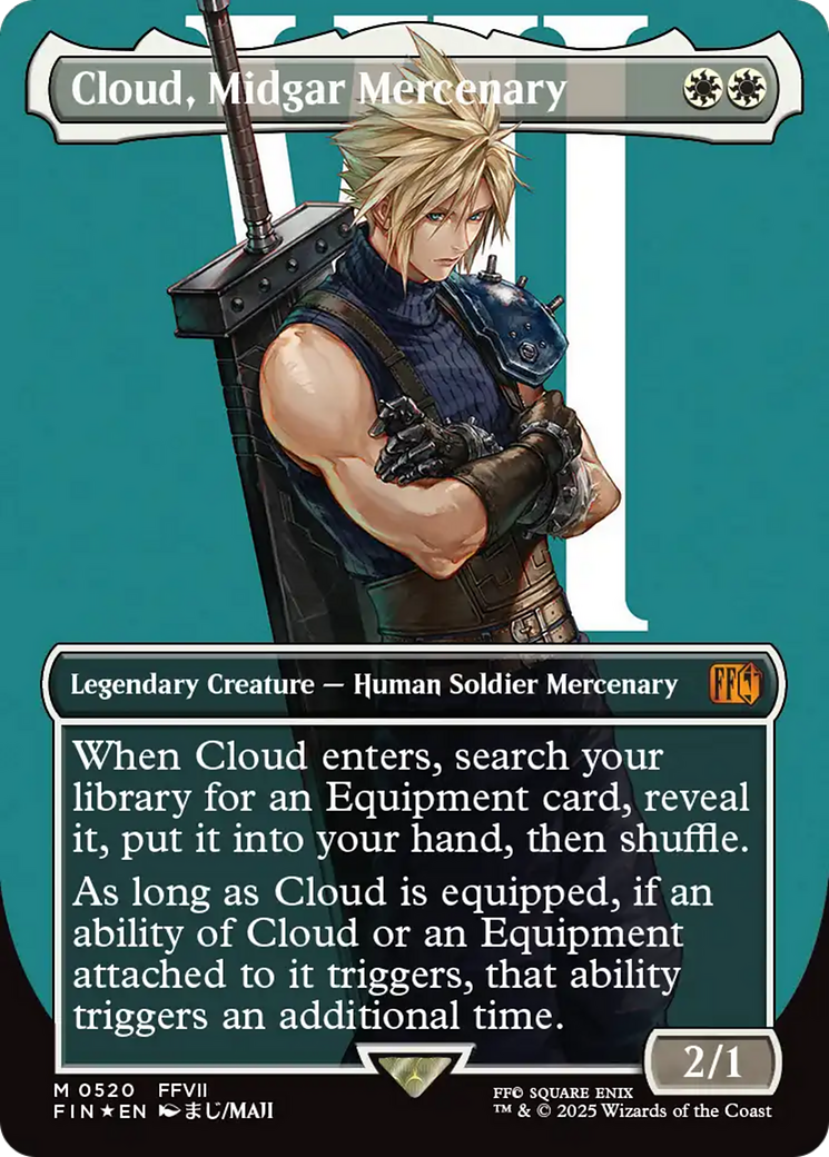 Cloud, Midgar Mercenary (Borderless) (Surge Foil) [FINAL FANTASY] | Spectrum Games