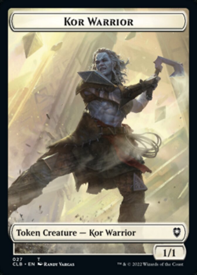 Kor Warrior // Treasure Double-Sided Token [Commander Legends: Battle for Baldur's Gate Tokens] | Spectrum Games