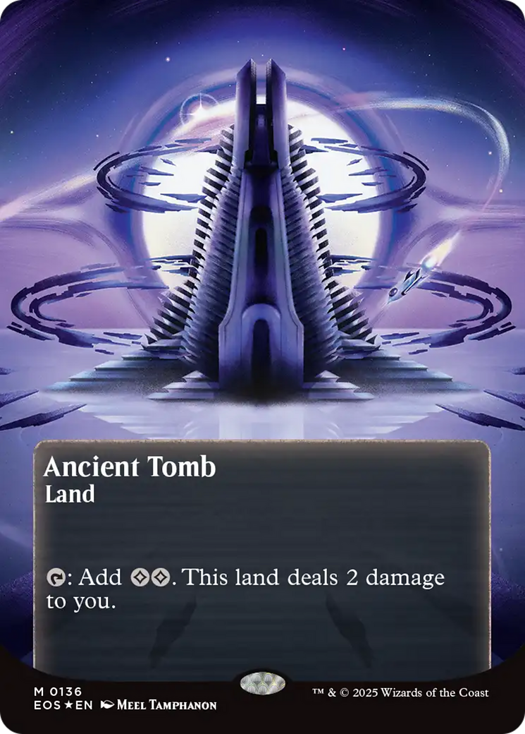 Ancient Tomb (0136) (Borderless) (Galaxy Foil) [Edge of Eternities: Stellar Sights] | Spectrum Games