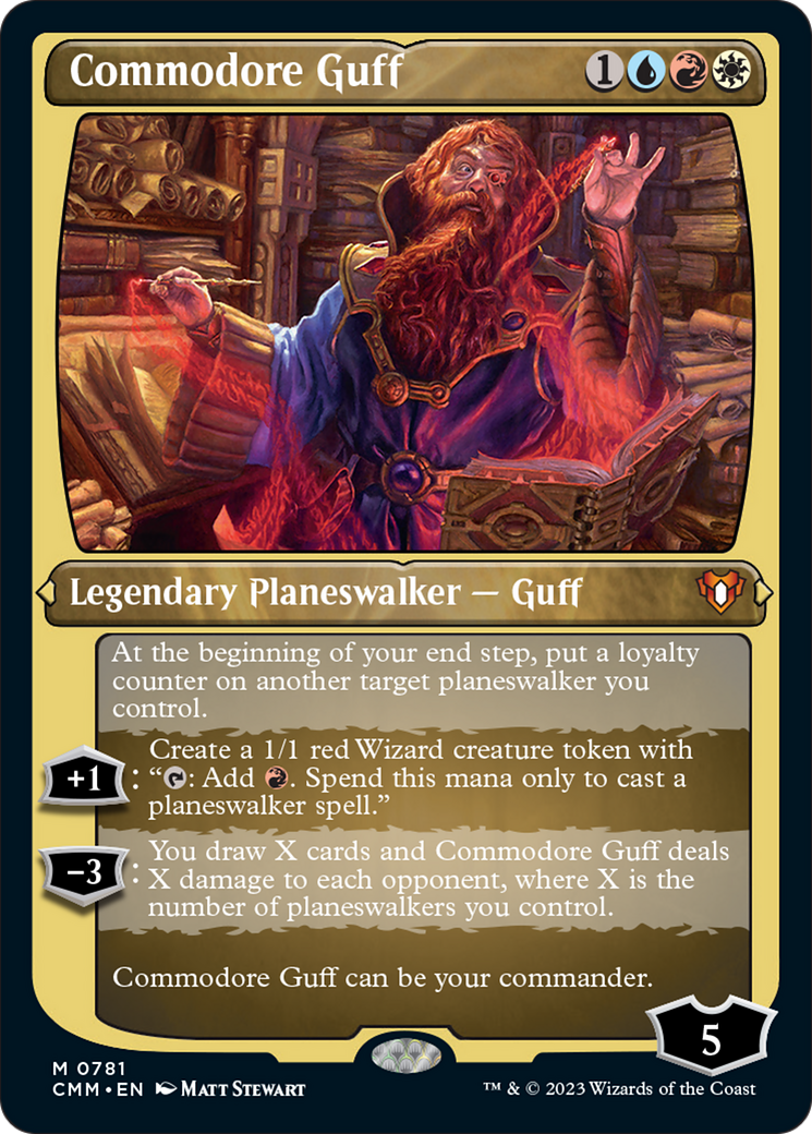 Commodore Guff (Display Commander) (Foil Etched) [Commander Masters] | Spectrum Games