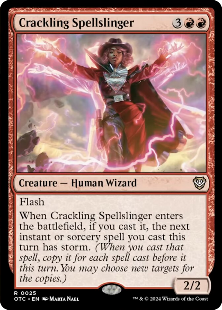 Crackling Spellslinger [Outlaws of Thunder Junction Commander] | Spectrum Games