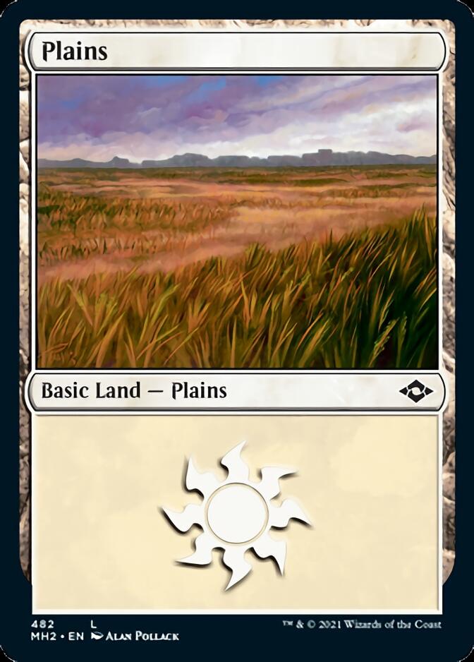 Plains (482) (Foil Etched) [Modern Horizons 2] | Spectrum Games