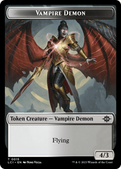 Vampire (0014) // Vampire Demon Double-Sided Token [The Lost Caverns of Ixalan Commander Tokens] | Spectrum Games